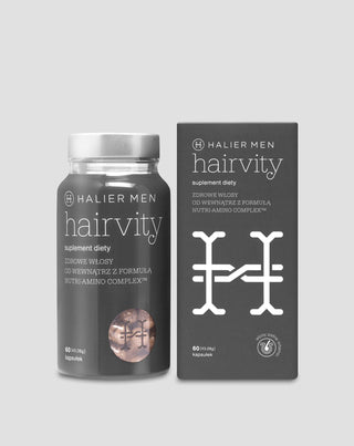 Tablety proti vypadávání vlasů pro muže na plešatění Hairvity Men Halier 60 kapslí - 5
