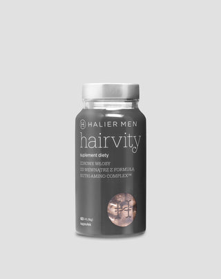 Tablety proti vypadávání vlasů pro muže na plešatění Hairvity Men Halier 60 kapslí