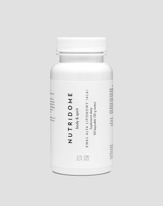 Kyselina alfa-lipoová ALA podporující metabolismus glukózy doplněk stravy Nutridome 60 ks