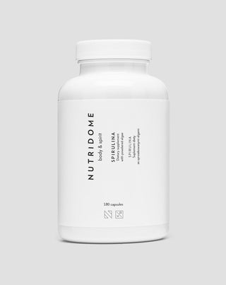 Spirulina mořské řasy tablety pro čištění těla Nutridome 180 kapslí - 1