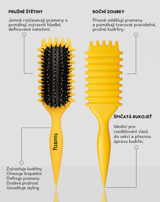 Kartáč na kudrnaté a vlnité vlasy pro definici kudrlinek Twisty - 4