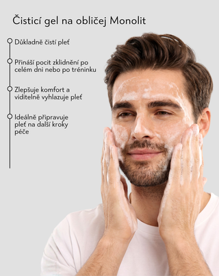 Čisticí gel na obličej s postbiotiky a panthenolem pro čištění a péči o vousy Monolit - 3