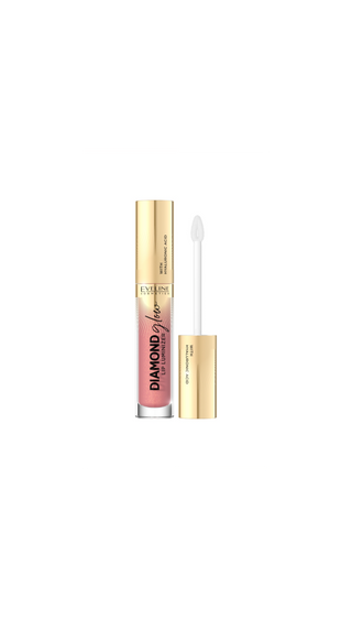 Lesk na rty s kyselinou hyaluronovou No 04 malinový sorbet Diamond Glow Lip Luminizer Eveline - 1