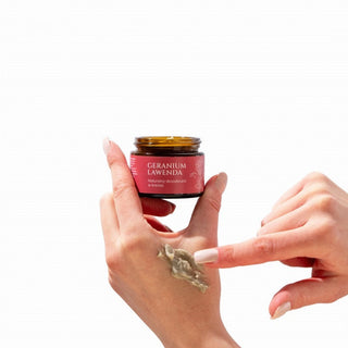 Geranium krémový deodorant a levandulový deodorant Mglife