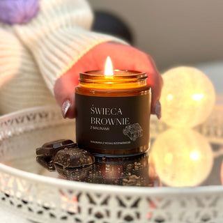 Veganská tuřínová svíčka s vůní brownie a maliny 120 ml MgLife - 2