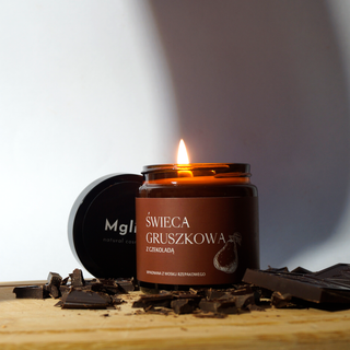 Přírodní svíčka z tuřínového vosku s hruškovou vůní čokolády Mglife - 2