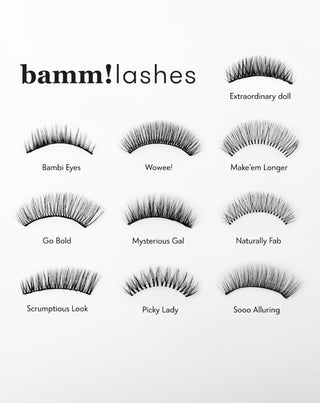Umělé řasy na 2D proužku pro vícenásobné použití, přirozený efekt Extraordinary Doll Bamm!Lashes - 6