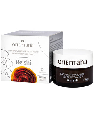 Přírodní veganský denní krém na obličej s houbami reishi Orientana