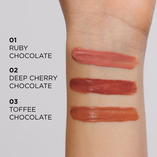 Tekutá rtěnka s efektem glossy lips 02 Deep Cherry Chocolate Choco Glamour Eveline - 2