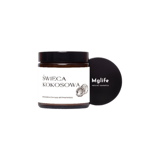 Veganská svíčka na tuřín s bavlněným knotem s vůní kokosu 120 ml MgLife