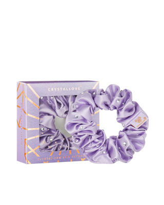 Hedvábné čelenky do vlasů s krystaly – lilac Crystallove - 1