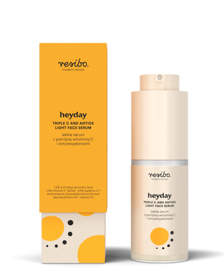 Výživné, rozjasňující pleťové sérum Heyday s antioxidanty a trojitým vit. C 30 ml Resibo - 1