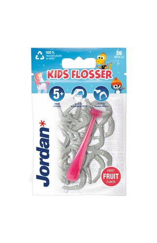 Flosser Kids vyměnitelná zubní nit na rukojeti pro děti 5+ let 36 ks. Jordánsko - 3
