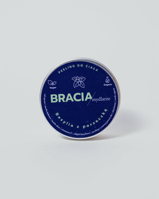 Přírodní solný peeling pro zlepšení nálady Bazalka s rybízem Bracia Mydlarze - 1