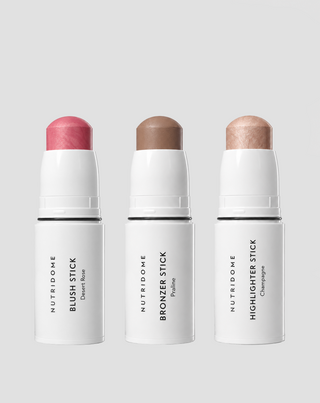 Sada na make-up a konturování obličeje: bronzer, tvářenka a highlighter v tyčince, Nutridome - 1