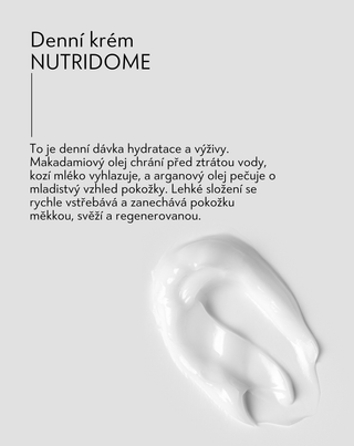 Hydratační denní krém proti vráskám s makadamovým olejem Nutridome - 3