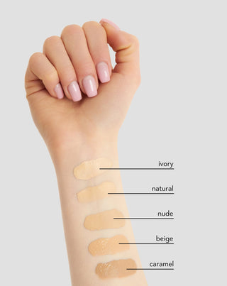Lehký pleťový make-up s dobrým krytím zmatňující 12h 02 Natural Nutridome