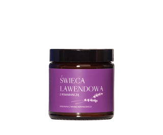 Levandule s pomerančovou voskovou svíčkou se 100% Mglife bavlněným knotem - 1