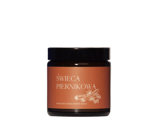 Perníková svíčka z řepkového vosku s oleji a 100% Mglife bavlněným knotem - 1