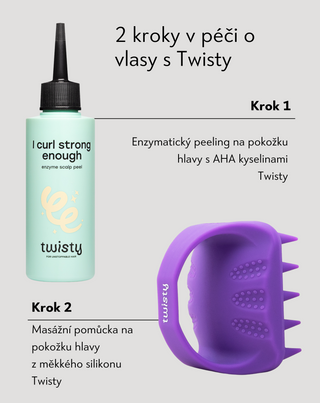 Enzymatický peeling na pokožku hlavy s AHA kyselinami pro čištění a stimulaci mikrocirkulace Twisty - 4