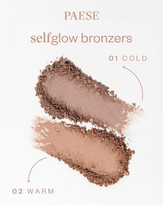 Selfglow 02 Teplý lisovaný bronzer s aktivními složkami pro konturování obličeje Paese - 5