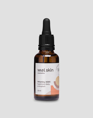 Vitamíny ADEK v kapkách na imunitu, metabolismus železa a dobrý stav kůže a sliznic Mel Skin - 1