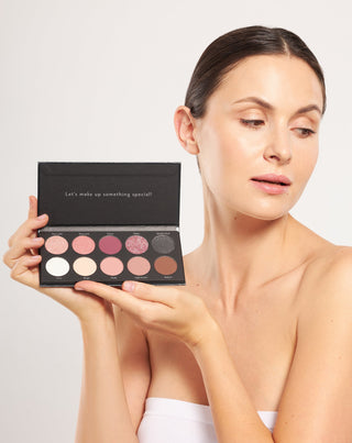 Paleta 10 odolných očních stínů v klasických odstínech Basic Eyeshadow Palette Nutridome