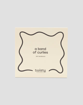 Hedvábná čelenka do vlasů ze 100% přírodního hedvábí, červená Twisty