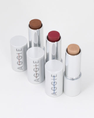 Sada pro líčení tvářenka, bronzer, rozjasňovač - univerzální pro všechny typy pleti Aggie - 2