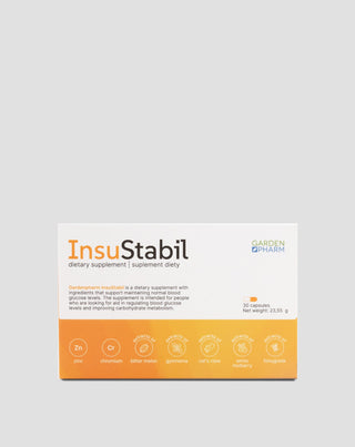 Doplněk stravy pro normální hladinu cukru a metabolismus InsuStabil Gardenpharm 30 kapslí - 1