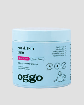 doplněk stravy fur & skin karma pro psy pro krásnou srst a zdravou kůži oggo 180 g - 1