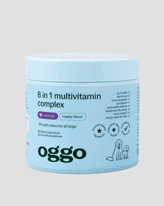8 v 1 multivitaminový doplněk pro zdraví a energii vašeho domácího mazlíčka Oggo 180 g - 1