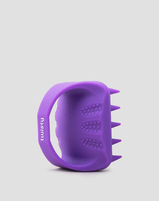 Masážní kartáč na pokožku hlavy z měkkého silikonu podporující mikrocirkulaci Twisty - 1