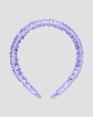 Hedvábná čelenka ze 100% přírodního hedvábí, lila Twisty