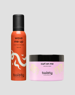 Sada pěna + krém pro zvýraznění kadeří a styling kudrnatých a vlnitých vlasů Twisty - 1