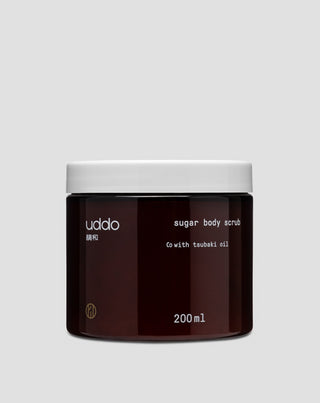 Cukrový tělový peeling s makadamovým olejem, bambuckým máslem a avokádovým olejem Uddo - 1