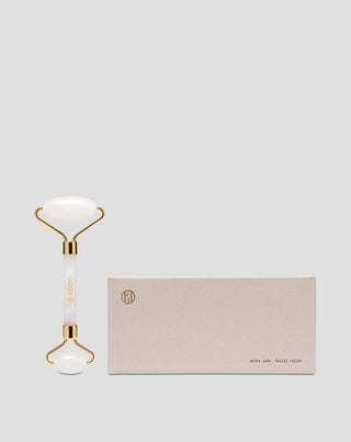 Roller na masáž obličeje z bílého jadeitu, redukující oční stíny a otoky Uddo