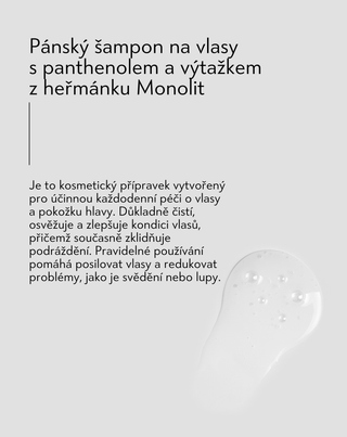 Vlasový šampon pro muže s panthenolem a heřmánkovým extraktem Monolit - 3