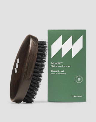 Kartáč na vousy z bukového dřeva s přírodními kančími štětinami Monolit - 3