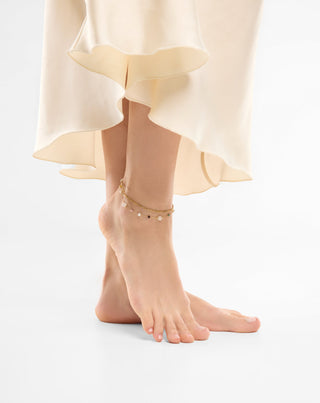 Pozlacený náramek z nerezové oceli s achátem, maifanem, jaspisem a avanturínem Mys_1 - 2