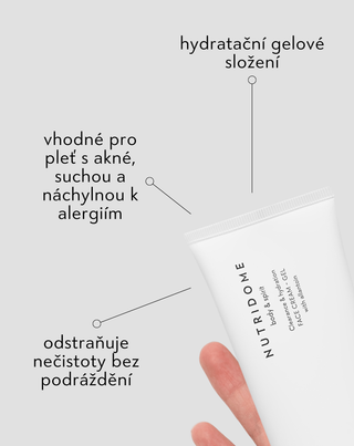 Čisticí a hydratační gel na obličej s alantoinem Nutridome - 3