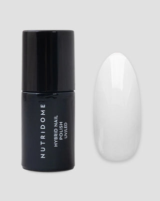 Hybridní lak na nehty UV/LED White Classic 001 Nutridome - 1