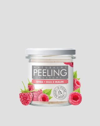Přírodní malinový cukrový peeling s bambuckým máslem pro mdlou pleť E-Fiore - 1