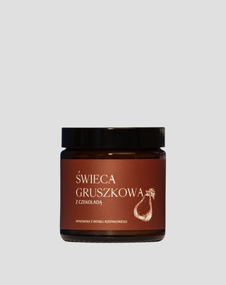 Přírodní svíčka z tuřínového vosku s hruškovou vůní čokolády Mglife - 1