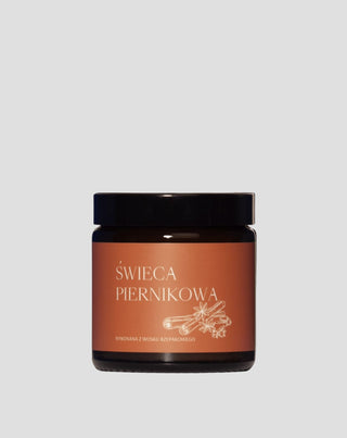 Perníková svíčka z řepkového vosku s oleji a 100% Mglife bavlněným knotem - 1