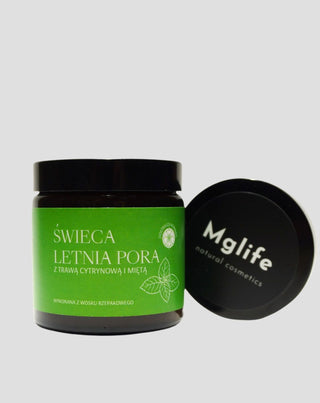 Svíčka s vůní citronové trávy a máty. Letní čas Mglife - 3