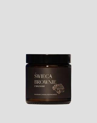 Veganská tuřínová svíčka s vůní brownie a maliny 120 ml MgLife - 1