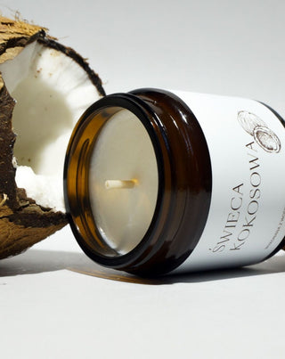 Veganská svíčka na tuřín s bavlněným knotem s vůní kokosu 120 ml MgLife - 2