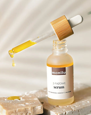 Dvoufázové noční sérum pro suchou pokožku s kyselinou hyaluronovou a vitamínem C Manil - 2