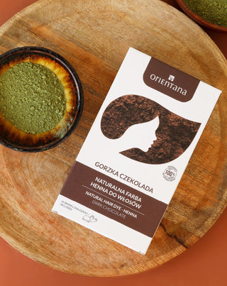 Přírodní barva na vlasy bio henna hořká čokoláda Orientana - 2